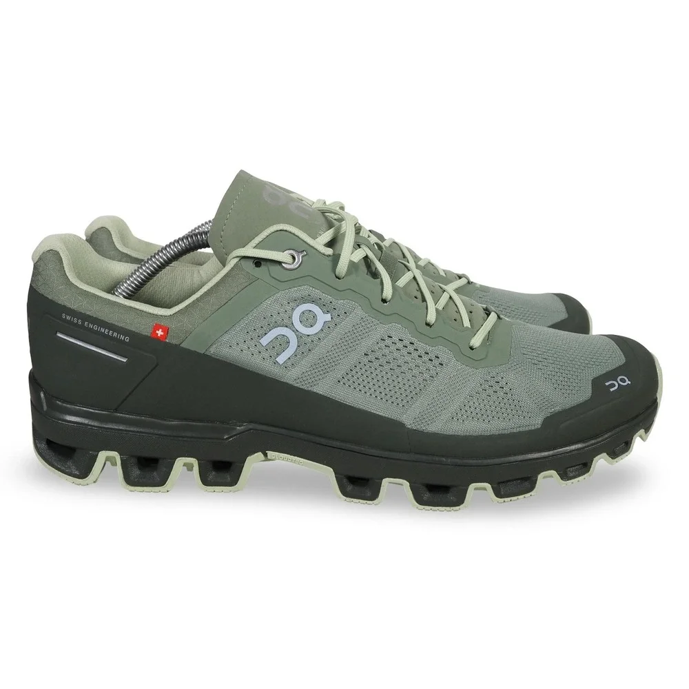 On Cloudventure Mens 11.5 Green Missiongrip Trail Running Hiking Shoes